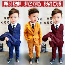Childrens clothing autumn and winter clothing Childrens boy suit suit four-piece suit vest suit Three-piece flower girl dress tide