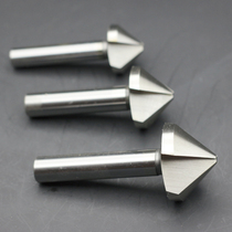Inverting knife 90 degree three-blade inverted angle drill chamferer straight shank sink cutter