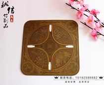 Boutique pure copper square top (Painted Brow Cage Bamboo Bird Cage Cover Plate Thyme Bird Cage Red Son Indigo Bamboo Bird Furniture)