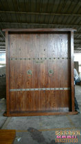 YL005 old elm gate solid wood gate Chinese antique entrance door Tea House villa gate classical custom