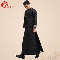 Chinese wedding best man suit Male Tang suit Kaftan Xiuhe suit Male best man group brother unity wedding suit Dragon and phoenix coat