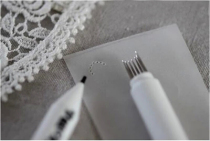 Pagimen Parchment Paper Lace Tool DIY Crystal Paper Perforated Needle Pen (Needle Full)