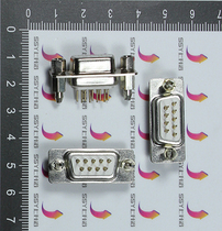 Plugboard type DB9 female head 9 needle with screw serial port double row 9 core copper feet with fish fork