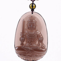 Ice species obsidian chicken does not move Ming Wang Bodhisattva patron Saint Zodiac chicken does not move the Buddhas life Buddha pendant men and women