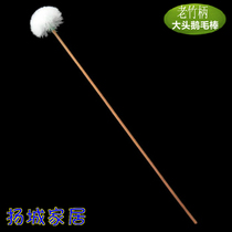 Yangzhou professional home ear picking tool-old bamboo handle big head goose hair stick 15 5CM single root