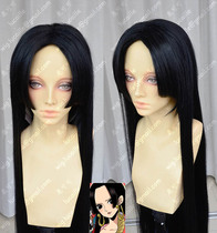 One piece super thick middle section one meter straight hair emperor black cos wig