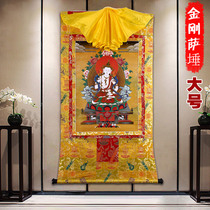 Vajra Thangka Buddha statue large double-layer mounted bronzing gold-plated heart length 120cm does not fade