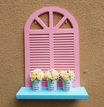 Window Separator Log Natural Shelving Wall Wall-mounted Laminate TV Background wall Decorated Flower Shelf Solid Wood Shelf