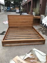 Myanmar teak furniture custom Nordic style solid wood bed