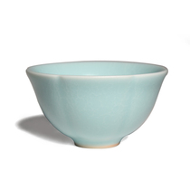 Taiwan ceramic artist Jiang Yu Law Kiln Ru Kiln Sky blue Kwai Kou cup Tea cup Glaze color warm and delicate handmade