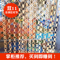  Morning color preschool kindergarten corridor charm decoration handmade bamboo woven circle chain corner partition charm Bamboo curtain