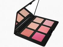 Red and black makeup six-color blush disc studio professional repair rouge powder peach orange red photo studio makeup