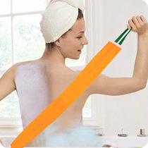 Pull back long strip no rub bath towel pull back mud wipe back bath towel long strip back towel long 19 yuan