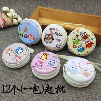 B1424 printed round box zipper coin purse 12 Korean cute mini creative wallet key case 2