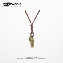 2022 New Necklace Pendant Punk Retro Cross Feather Retro Male Necklace for men and women in Europe and America