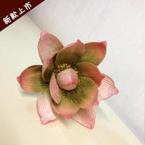High-grade flower arrangement set American Korean imported diamond velvet fake simulation Lotus dried flower silk rose European Lotus