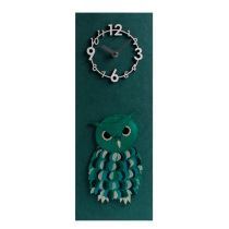 Korea imported wall clock Simple modern home decoration hand painted 3D owl study wall clock creative gift wall clock
