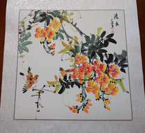 Lingyun calligraphy and painting Chinese painting flowers and birds ink painting pure hand-painted authentic living room calligraphy and painting works have been framed