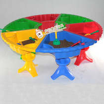  Kindergarten sand and water tray toy plastic childrens sand and water table Fishing pool building block tray multi-function round table