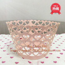CUPCAKE paper holder art cake around the edge paper cup lace edge hollow love around the edge laser paper 50