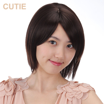 Delicate wig female BOBO head oblique bangs temperament OL type BOBO high temperature silk fashion female wig set short hair