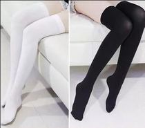 Spring Autumn 120D Days Goose Down Over Knee-long Cylinder Socks Black & White Color High Cylinder Student Female Large Leg Socks Long Cylinder Socks
