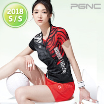 2018 Spring Summer New PGNC badminton suit PEGGY woman very cool quick dry breathable short sleeve set j