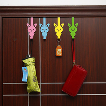Cute cartoon animal door back hook creative Wrought iron incognito door back nail-free hook hanging clothes and hats