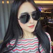 2017 Han Chao polarized female summer big face round face personality glasses sunscreen UV thin sunglasses