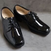 Bridal dress leather shoes Wedding banquet business polished shoes Black patent leather