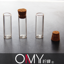Glass bottle with cork 10 20 35 50ml flat glass tube 20*60 25*70 30*100mm