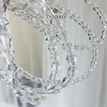 Taiwan tassel crystal beaded material wedding dress DIY bead chain jewelry accessories Crystal string