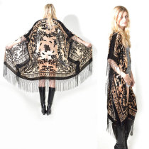 Gorgeous US hands as the name Yuanyuan Lazy Comeback Ancient Big Card Printed Streaming Su Shawl