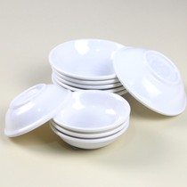Wicco special department store round white seasoning dish Dipper melamine plastic dish small restaurant chili dish vinegar saucer