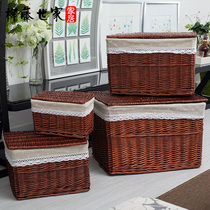 Field Rattan Vines Collection box Large Number of Covered Storage Box Finishing Boxes Clothes containing box 100 NBoxes Promotion