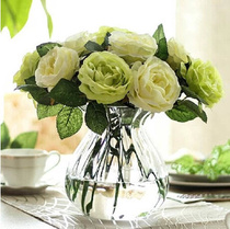 Emulation Rose Flower Single Branch Fake Flowers Home Room Room Decoration Flower Arrangement Fake Rose Table Flower Pendulum