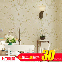 Shenzhen non-woven wallpaper retro American bedroom study living room TV background wall wallpaper door bag CC