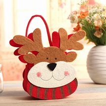 Runlu non-woven Christmas Eve gift bag elk childrens portable gift bag Christmas decorations