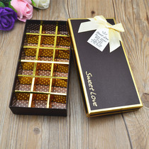 18 PCs bronzing black gold bow chocolate box gift box gift box Valentines Day gift box 18 PCs
