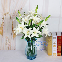 Simulation of Tiger Orchid Lily fake silk flower living room home floor furnishings set floral decorative plastic set flower