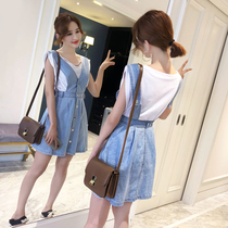 pphome skirt literature and art 2021 new womens Korean fashion sleeveless strapless dress summer pleated cream skirt super fairy