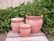 European style coarse pottery flower pot pottery pot old series Country style pottery flower bed home furnishings
