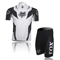 F0X Fire Fox Black Summer Mountain self-propelled single fleet equipped breathable short sleeve riding suit pulley suit men and women