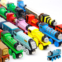 New magnetic small train Wooden track Thomas small locomotive Childrens early education educational toy cake decoration