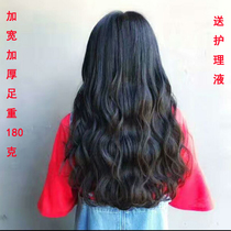 Simulation matte does not shine thickening a piece of curly hair wig wig in the middle of large waves