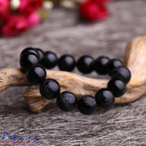 Yao Can Black Shine Stone Zodiac Zodiac Rabbit this life Manjusri Manjusri Hand chain belongs to the Rabbits patron saint of men and women