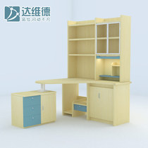 Davyd modern assembly desktop corner desk computer book table with bookshelf childrens simple learning Table Customization
