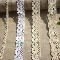 Beige cotton thread lace Handmade diy accessories Lace edge sofa curtain lace material