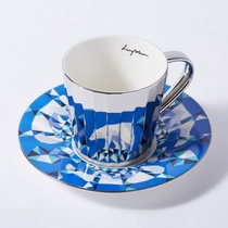 KoreaL281 Exquisite Reflection Series Antibacterial Ceramic Coffee Mug Blue Shadow Polar Bear