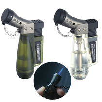 Hot Pin 100 Honest Inflatable Lighter Stone Wolf Creative Transparent Jets straight flush windproof Inflatable Points Incense Point Aimegrass etc.